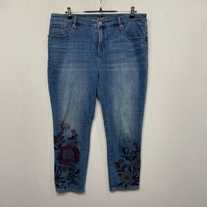 Chico's So Slimming Girlfriend Slim Leg Ankle Jeans Size 3R Blue Denim M240 -7